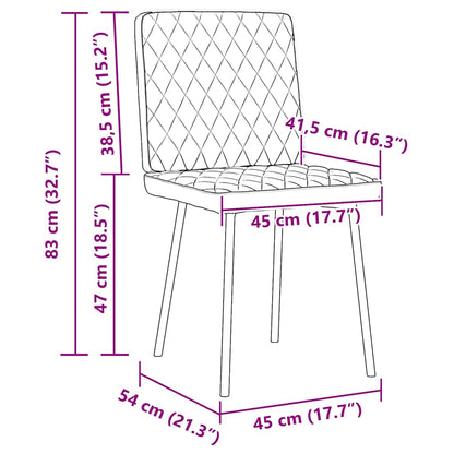 vidaXL Sedie da Pranzo 4 pz Marroni in Velluto