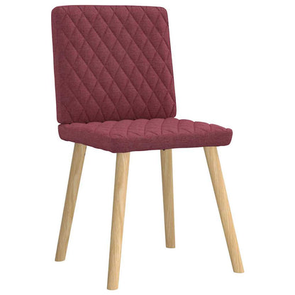 vidaXL Sedie da Pranzo 4 pz Rosso Vino in Tessuto