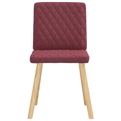 vidaXL Sedie da Pranzo 4 pz Rosso Vino in Tessuto