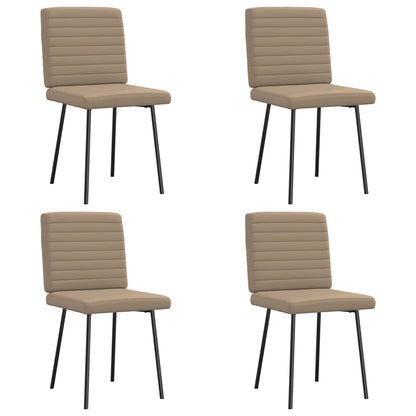 vidaXL Sedie da Pranzo 4 pz Cappuccino in Similpelle