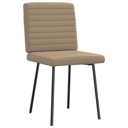 vidaXL Sedie da Pranzo 4 pz Cappuccino in Similpelle