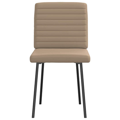 vidaXL Sedie da Pranzo 4 pz Cappuccino in Similpelle