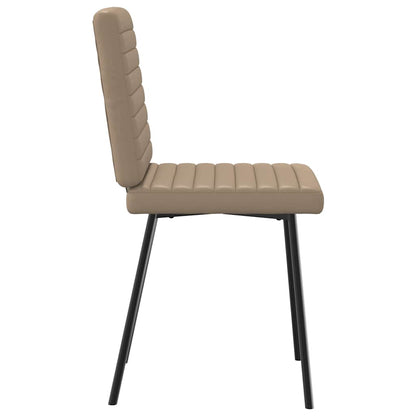 vidaXL Sedie da Pranzo 4 pz Cappuccino in Similpelle