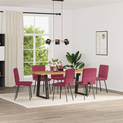 vidaXL Sedie da Pranzo 6 pz Rosso Vino in Velluto