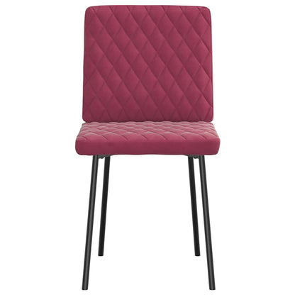 vidaXL Sedie da Pranzo 6 pz Rosso Vino in Velluto