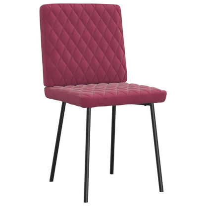 vidaXL Sedie da Pranzo 6 pz Rosso Vino in Velluto