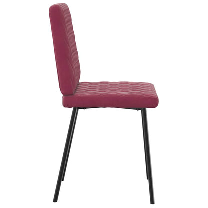 vidaXL Sedie da Pranzo 6 pz Rosso Vino in Velluto