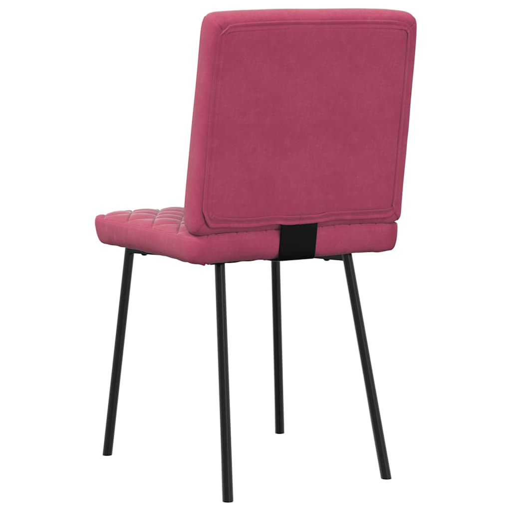 vidaXL Sedie da Pranzo 6 pz Rosso Vino in Velluto