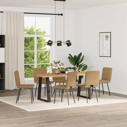 vidaXL Sedie da Pranzo 6 pz Marroni in Velluto