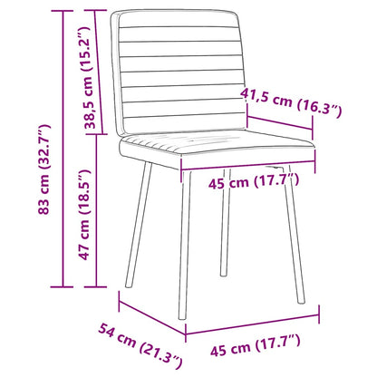 vidaXL Sedie da Pranzo 6 pz Marroni in Velluto