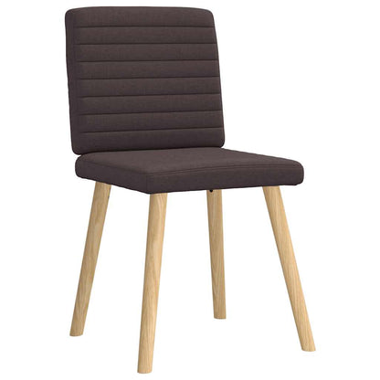 vidaXL Sedie da Pranzo 6 pz Marrone Scuro in Tessuto