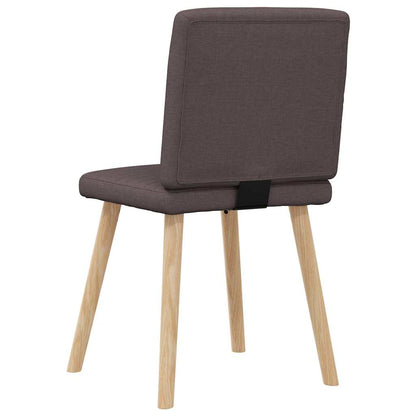 vidaXL Sedie da Pranzo 6 pz Marrone Scuro in Tessuto