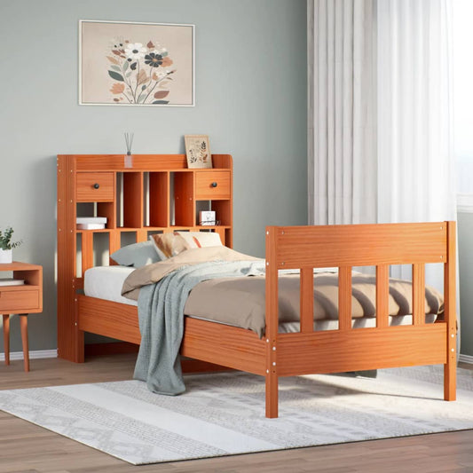 vidaXL Letto senza Materasso Marrone Cera 75x190 cm in Legno di Pino