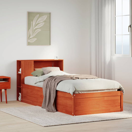 vidaXL Letto senza Materasso Marrone Cera 90x190 cm in Legno di Pino