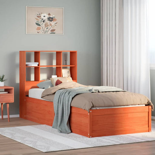 vidaXL Letto senza Materasso Marrone Cera 75x190 cm in Legno di Pino VIDAXL