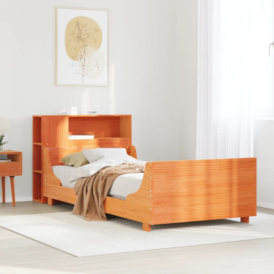vidaXL Letto senza Materasso Marrone Cera 75x190 cm in Legno di Pino VIDAXL