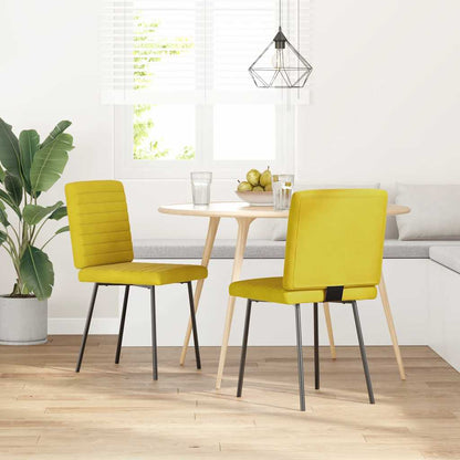 vidaXL Sedie da Pranzo 2 pz Gialle in Velluto