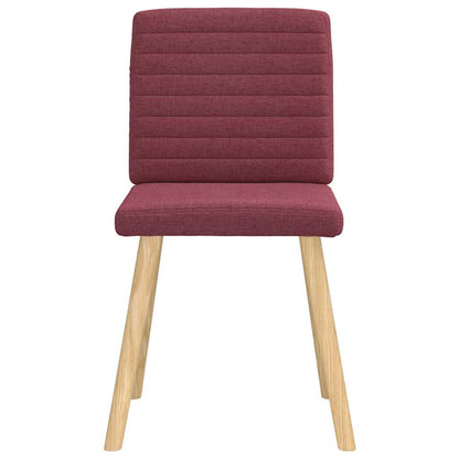 vidaXL Sedie da Pranzo 2 pz Rosso Vino in Tessuto