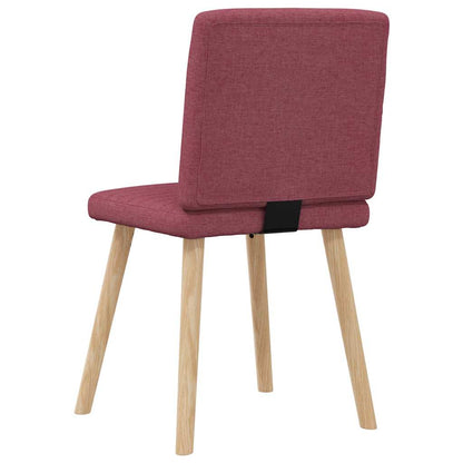vidaXL Sedie da Pranzo 2 pz Rosso Vino in Tessuto