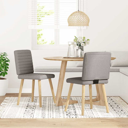vidaXL Sedie da Pranzo 2 pz Tortora in Tessuto