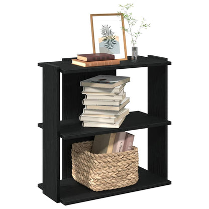 vidaXL Libreria a 3 Ripiani Nera 60x30x60 cm in Legno Multistrato