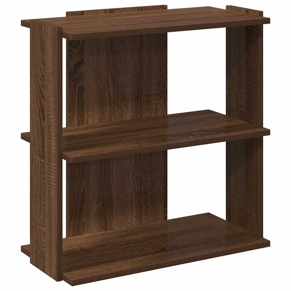 vidaXL Libreria 3 Ripiani Rovere Marrone 60x30x60 cm Legno Multistrato VIDAXL