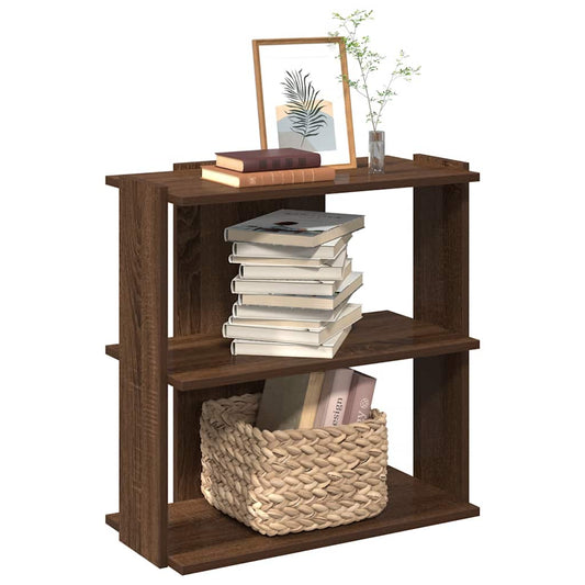 vidaXL Libreria 3 Ripiani Rovere Marrone 60x30x60 cm Legno Multistrato VIDAXL