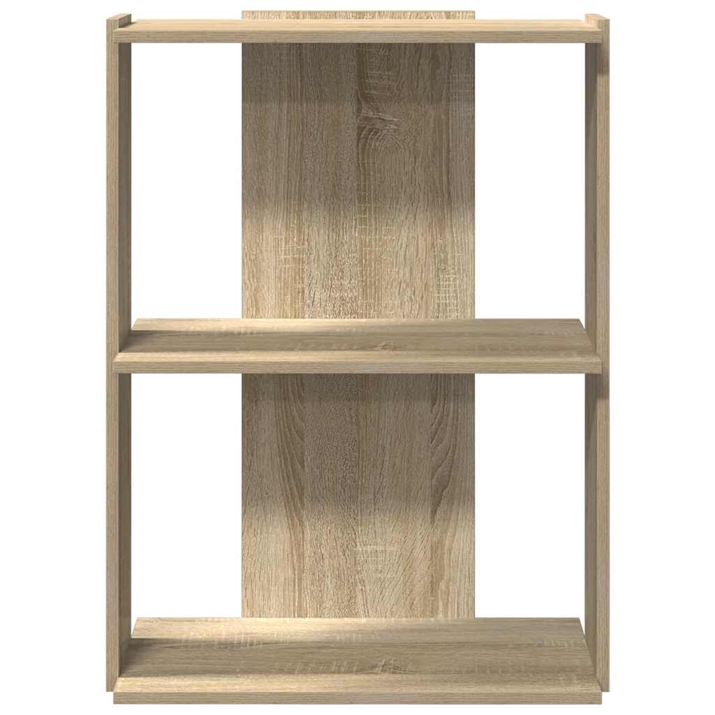 vidaXL Libreria 3 Ripiani Rovere Sonoma 60x30x80 cm Legno Multistrato VIDAXL