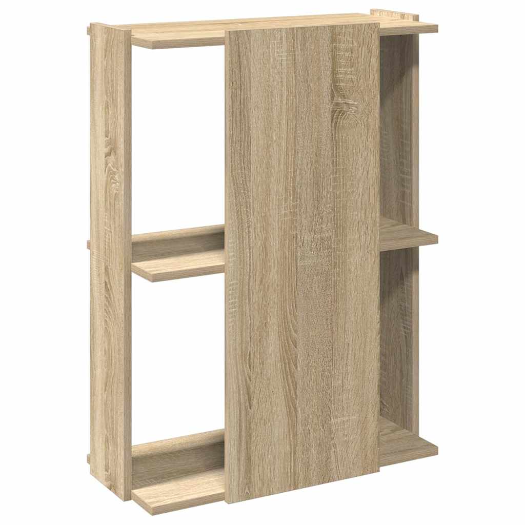 vidaXL Libreria 3 Ripiani Rovere Sonoma 60x30x80 cm Legno Multistrato VIDAXL