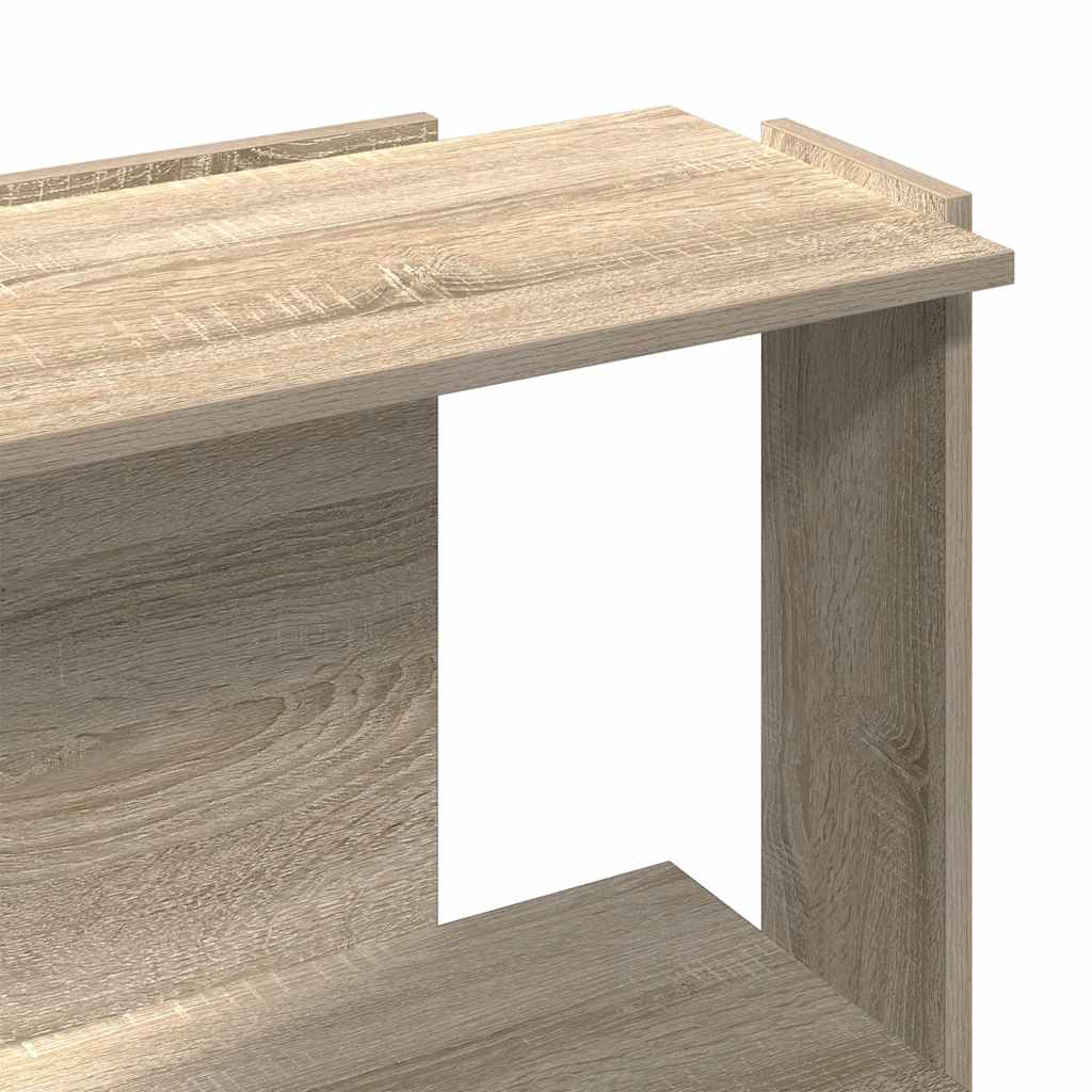 vidaXL Libreria 3 Ripiani Rovere Sonoma 60x30x80 cm Legno Multistrato VIDAXL