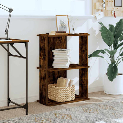 vidaXL Libreria a 3 Ripiani Rovere Fumo 60x30x80 cm Legno Multistrato