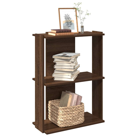 vidaXL Libreria 3 Ripiani Rovere Marrone 60x30x80 cm Legno Multistrato