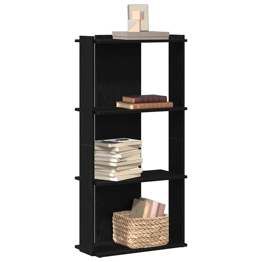 vidaXL Libreria a 3 Ripiani Nera 60x30x120 cm in Legno Multistrato VIDAXL