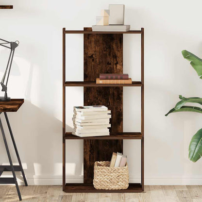 vidaXL Libreria a 3 Ripiani Rovere Fumo 60x30x120 cm Legno Multistrato