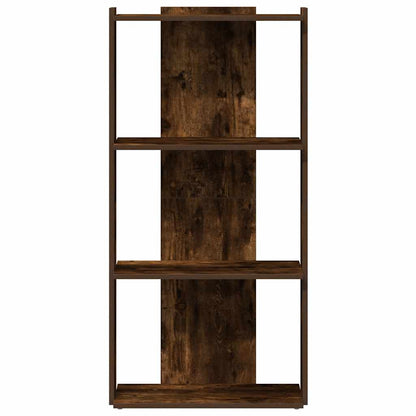 vidaXL Libreria a 3 Ripiani Rovere Fumo 60x30x120 cm Legno Multistrato