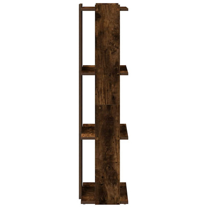 vidaXL Libreria a 3 Ripiani Rovere Fumo 60x30x120 cm Legno Multistrato