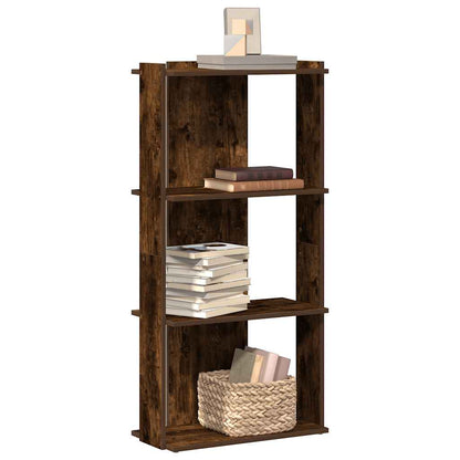 vidaXL Libreria a 3 Ripiani Rovere Fumo 60x30x120 cm Legno Multistrato