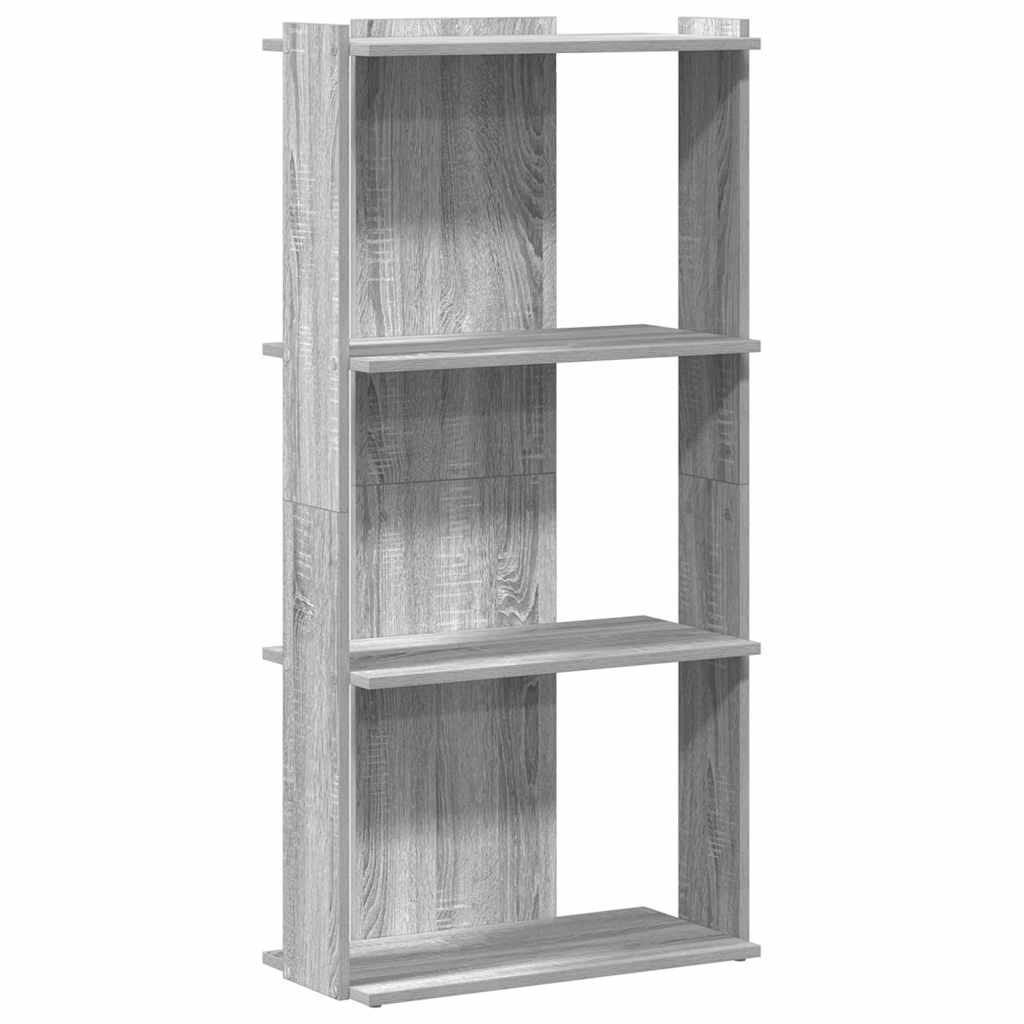 vidaXL Libreria 3 Ripiani Grigio Sonoma 60x30x120cm Legno Multistrato VIDAXL