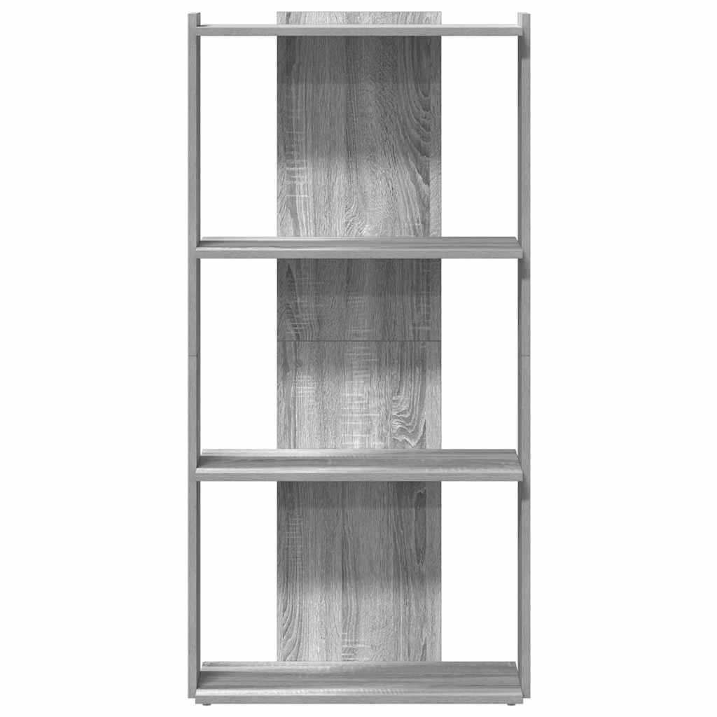 vidaXL Libreria 3 Ripiani Grigio Sonoma 60x30x120cm Legno Multistrato VIDAXL