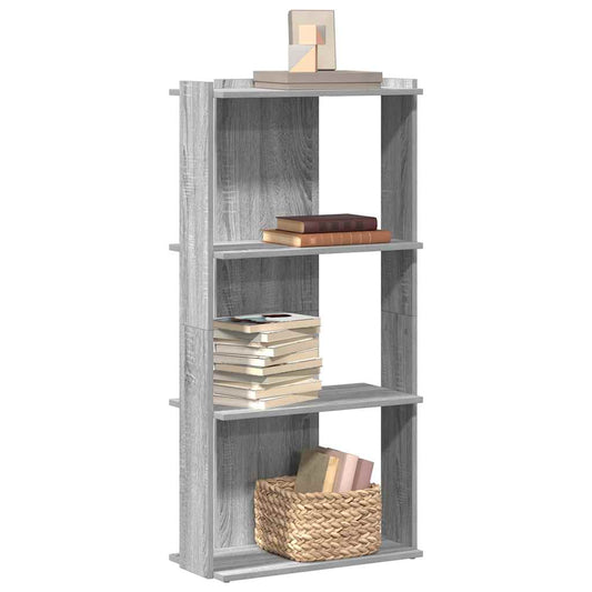 vidaXL Libreria 3 Ripiani Grigio Sonoma 60x30x120cm Legno Multistrato VIDAXL