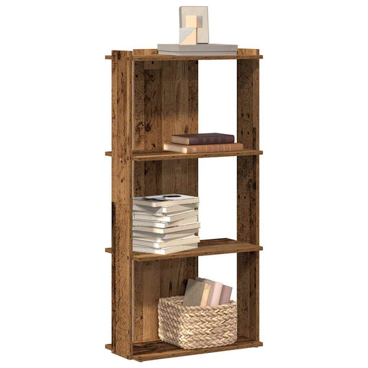 vidaXL Libreria a 3 Ripiani Legno Vecchio 60x30x120 cm in Truciolato VIDAXL